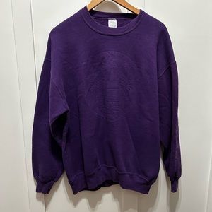 Vintage Hollywood California Embossed oversized Purple Sweatshirt Size XL‎ | USA
